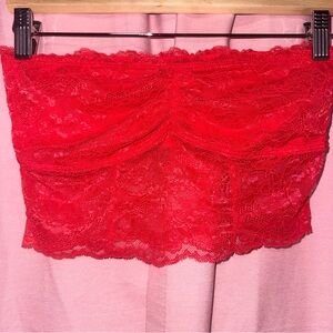 American Eagle Outfitters Bright Red Lace Bandeau